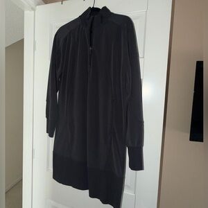 Lululemon Softstreme Long-Sleeve Half-Zip Dress Black 8 $138